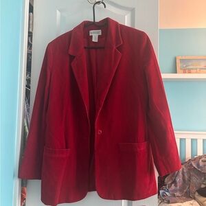 Lands' End Scarlet Corduroy Jacket
